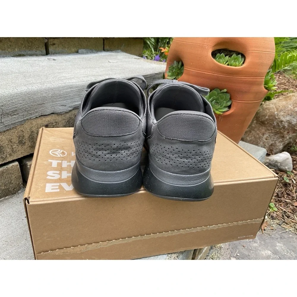 Kizik Lima Women Size 12.5/ M 11 Shoes Graphite Gray Hands Free Slip On Sneakers